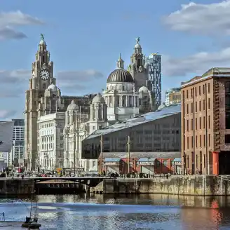 liverpool pier head from albert dock
